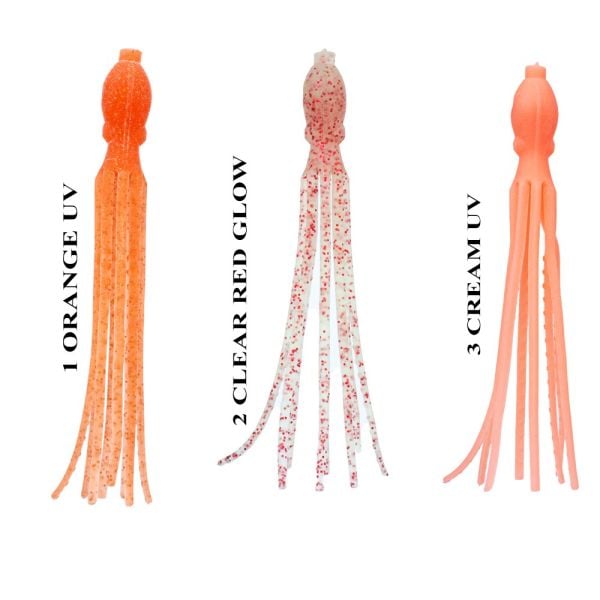 Ryuji Octopus 115 mm (4 Adet) No:7 Red Silikon Yem