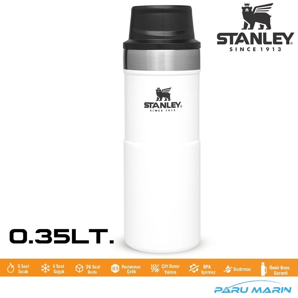 Stanley Klasik Trigger-Action Termos Bardak 0.35LT. BEYAZ