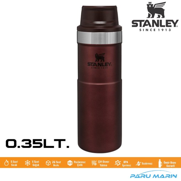 Stanley Klasik Trigger-Action Termos Bardak 0.35LT. BORDO