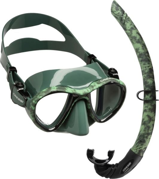Cressi Combo Metis + Calibro Dalış Seti Green Camo