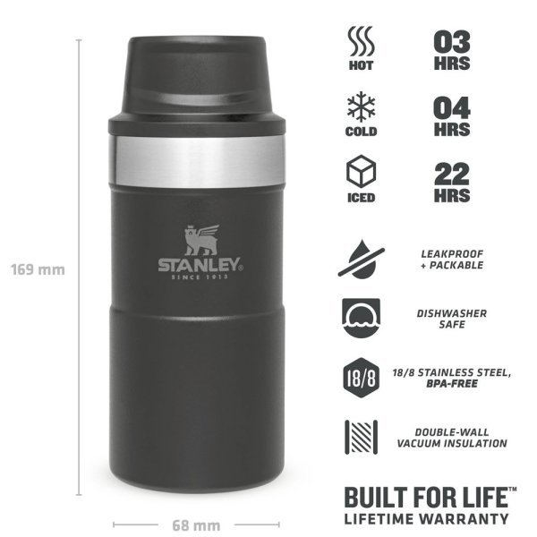 Stanley Klasik Trigger-Action Termos Bardak 0.25LT. SİYAH