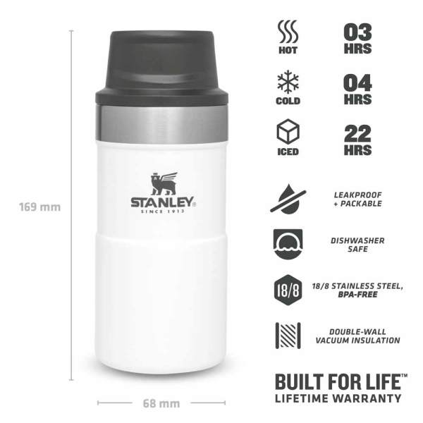 Stanley Klasik Trigger-Action Termos Bardak 0.25LT. BEYAZ