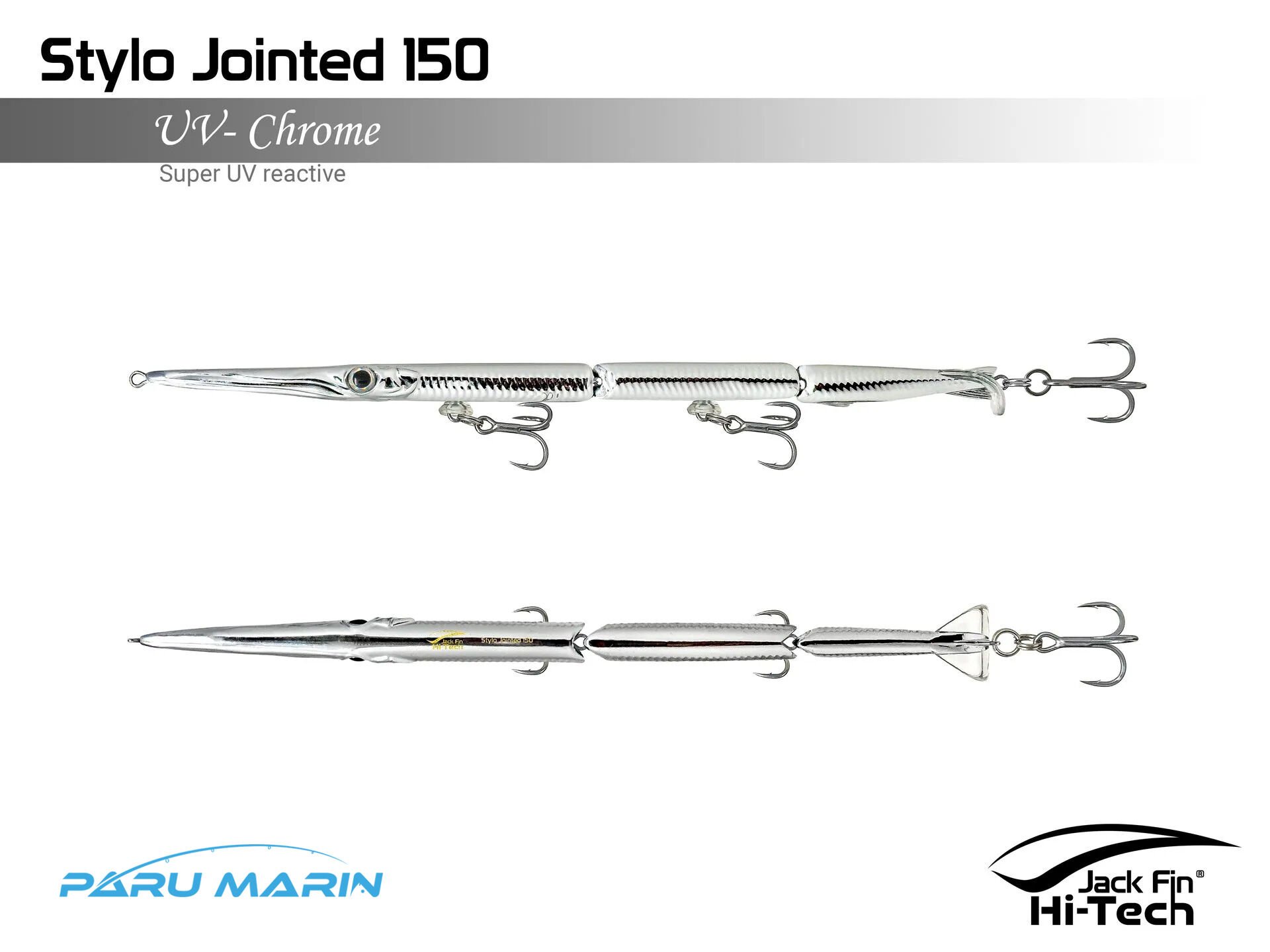 Jack Fin Stylo Jointed 150 Sahte Yem UV - Chrome