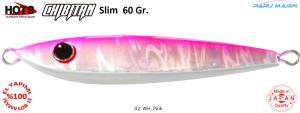 Hots Chibitan Slim Jig 40 Gr.  	02	WH. Pink