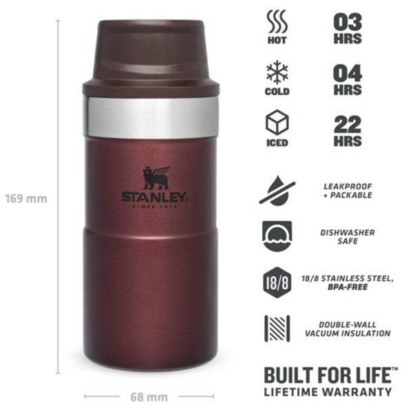 Stanley Klasik Trigger-Action Termos Bardak 0.25LT. BORDO
