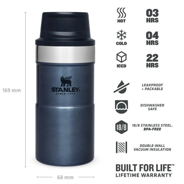 Stanley Klasik Trigger-Action Termos Bardak 0.25LT. LACİVERT