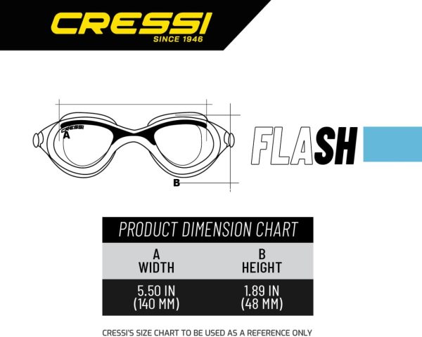 Cressi Flash White / Smoke Yüzücü Gözlüğü