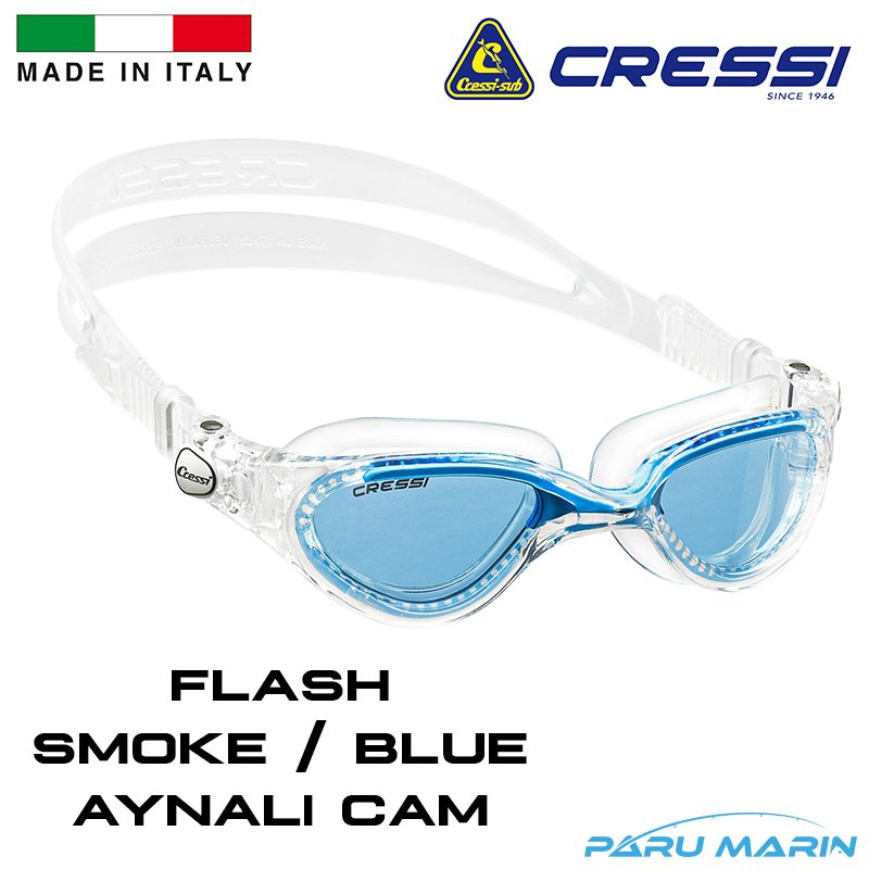 Cressi Flash Smoke / Blue Aynalı Yüzücü Gözlüğü