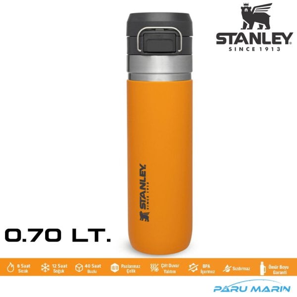 Stanley GO Quick Flip Paslanmaz Çelik Termos 0.70LT. TURUNCU