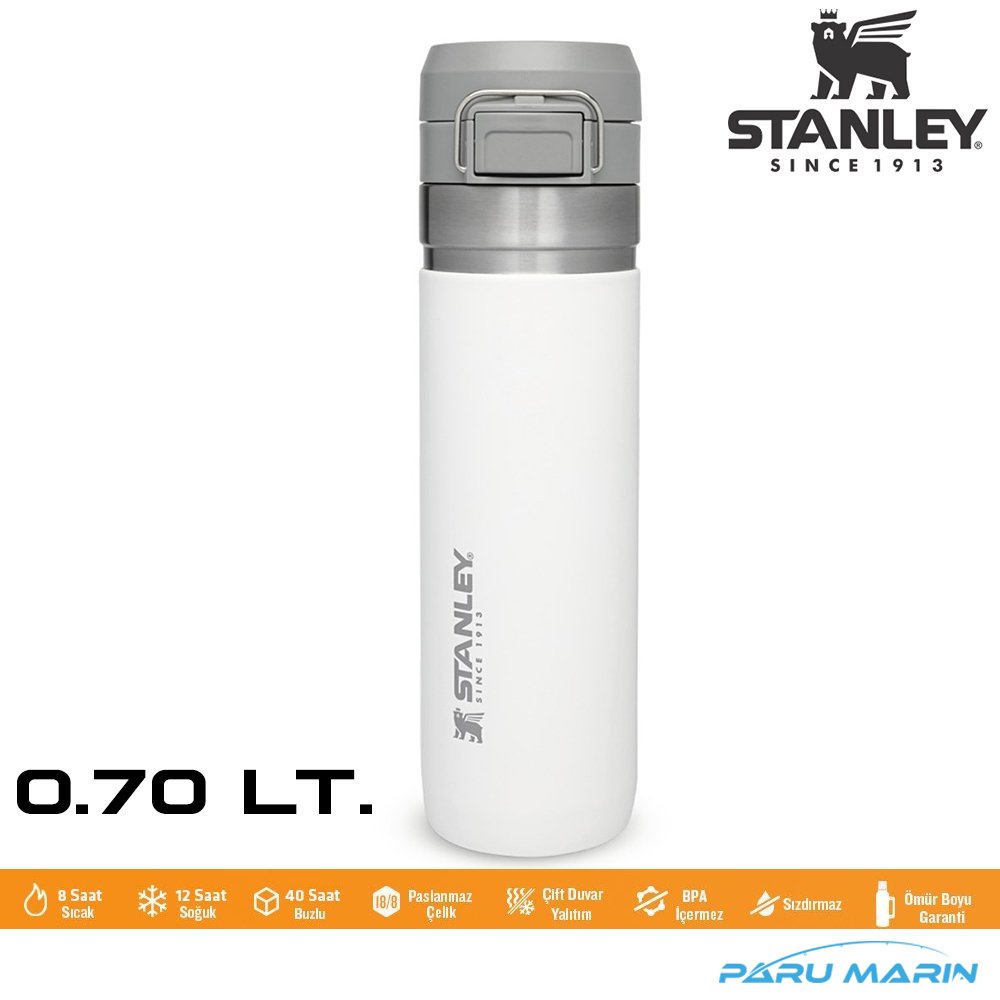 Stanley GO Quick Flip Paslanmaz Çelik Termos 0.70LT. BEYAZ