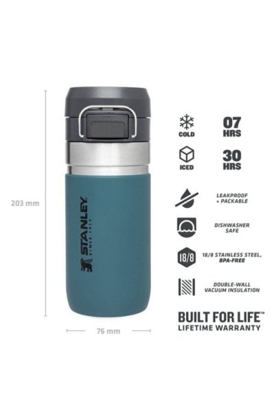 Stanley GO Quick Flip Paslanmaz Çelik Termos 0.47LT. PETROL