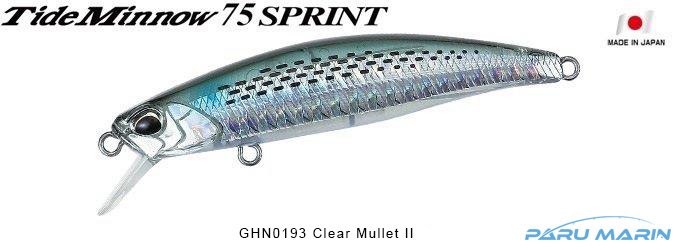 Duo Tide Minnow 75 Sprint GHN0193 / Clear Mullet II