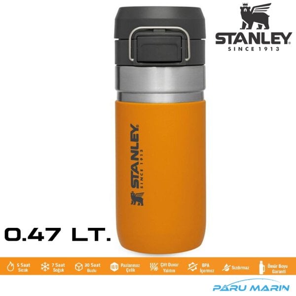 Stanley GO Quick Flip Paslanmaz Çelik Termos 0.47LT. TURUNCU