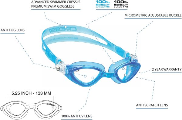 Cressi Fox Clear / A. Marine Yüzücü Gözlüğü