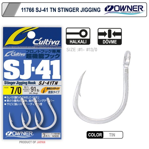 Owner Cultiva 11766 SJ-41 TN Stinger Jig İğnesi