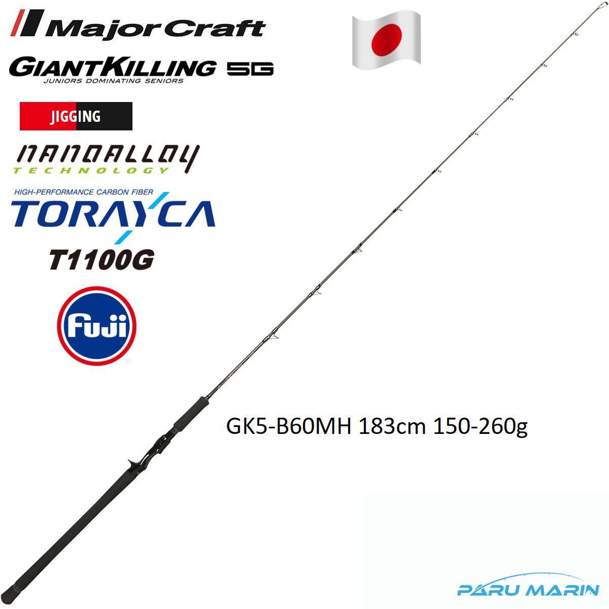 Major Craft Giant Killing New GK5-B60MH 183cm 150-260gr Tetikli Jigging Kamış