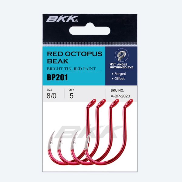 BKK Red Octopus Beak 2/0 , 6 adet Tekli İiğne