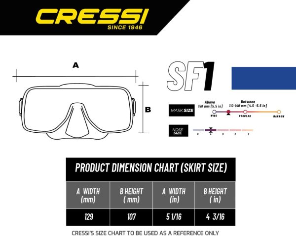 Cressi SF 1 Black Dalış Maskesi
