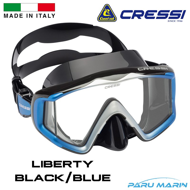 Cressi Liberty Black/Blue Dalış ve Yüzme Maskesi