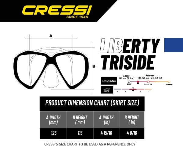 Cressi Liberty Black/Black Dalış ve Yüzme Maskesi