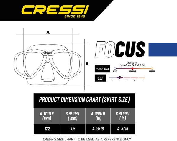 Cressi Focus Black/Black Dalış ve Yüzme Maskesi