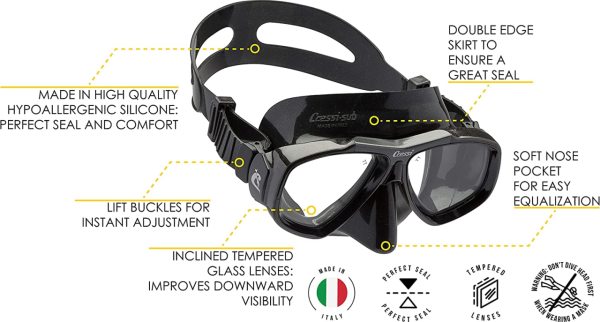 Cressi Focus Black/Black Dalış ve Yüzme Maskesi