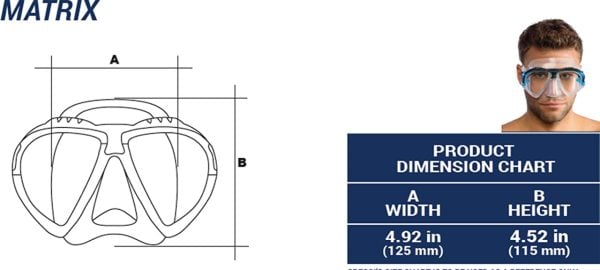 Cressi Matrix Yellow Dalış ve Yüzme Maskesi