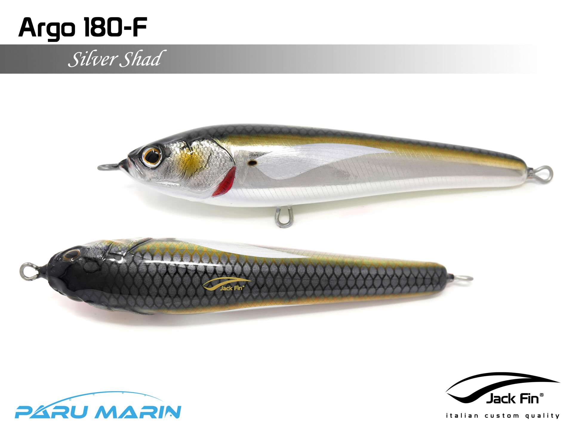 Jack Fin Argo 180-F Sahte Yem Silver Shad