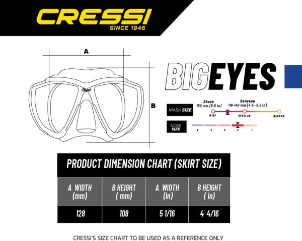 Cressi Big Eyes Clear Dalış ve Yüzme Maskesi