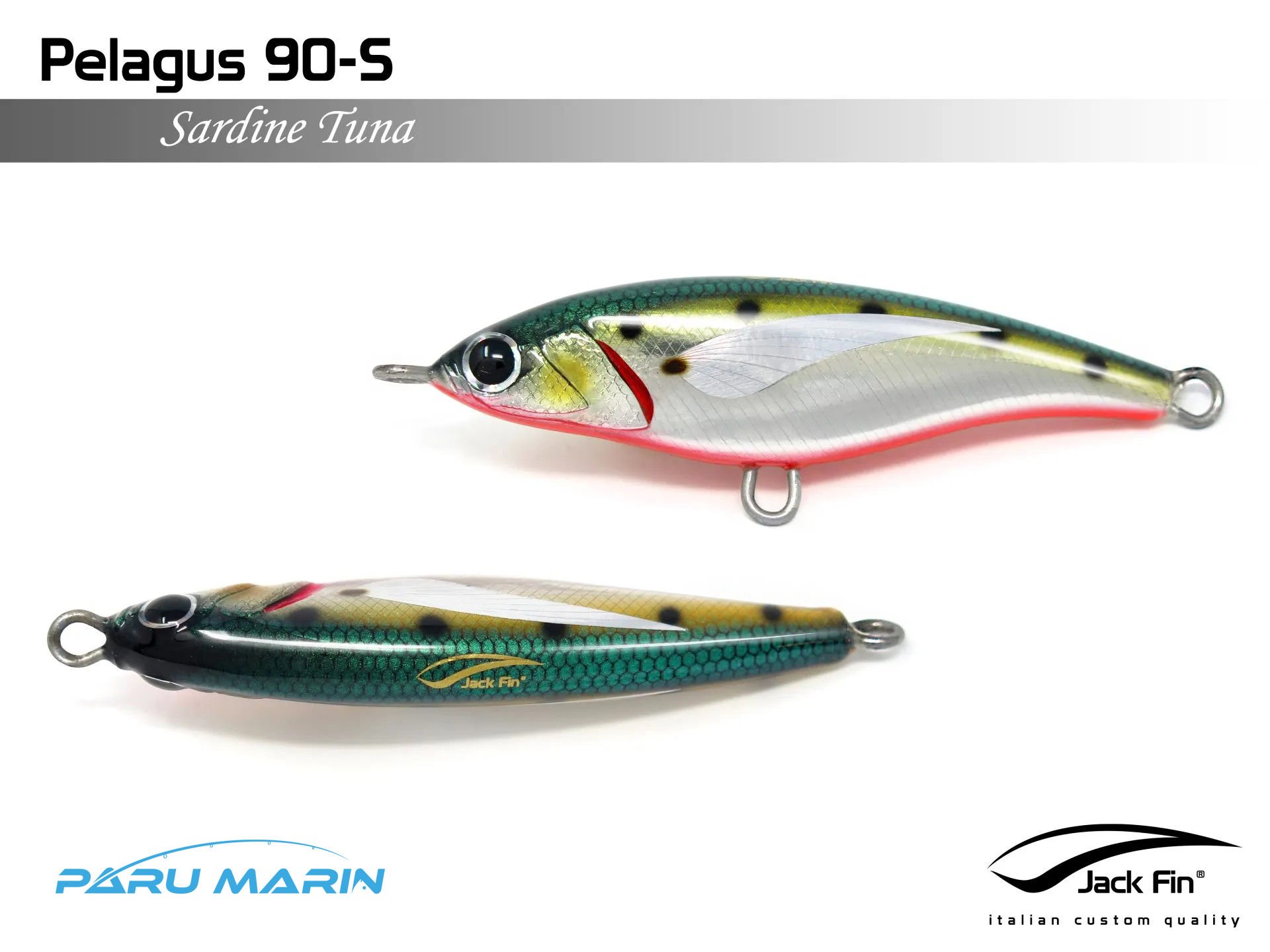 Pelagus 90 S – Stick-bait Per Tonno Rosso E Alletterati, Colore Sardine, Marlin Blue