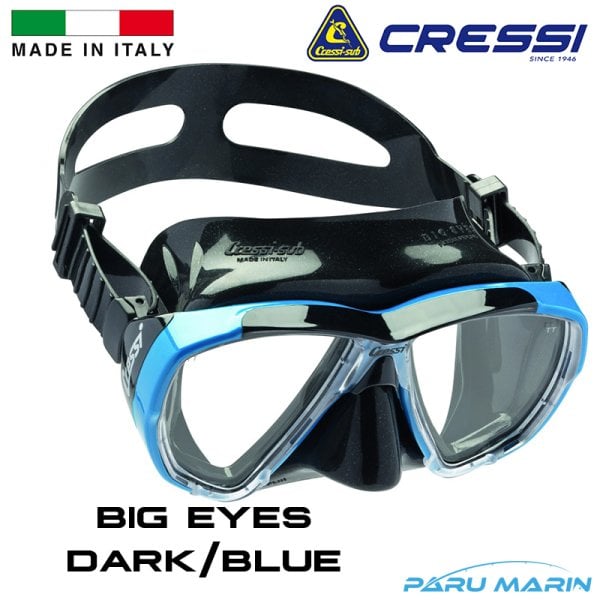 Cressi Big Eyes Dark/Blue Dalış ve Yüzme Maskesi