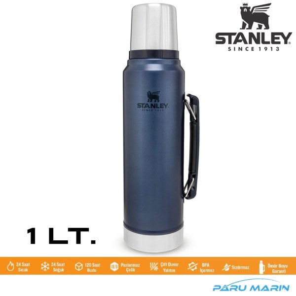 Stanley Legendary Klasik Vakumlu Paslanmaz Çelik Termos 1LT. LACİVERT