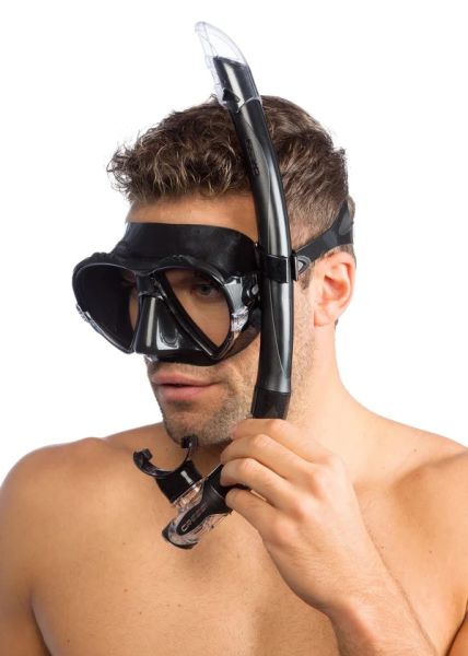 Cressi Matrix Maske + Gamma Şnorkel Set Siyah