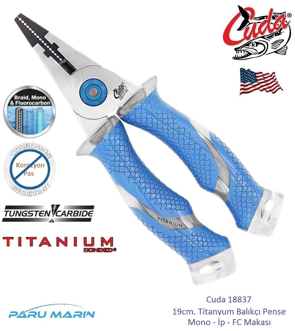 Cuda 18837 7.5'' Titatnium Nitride Bonded Pliers