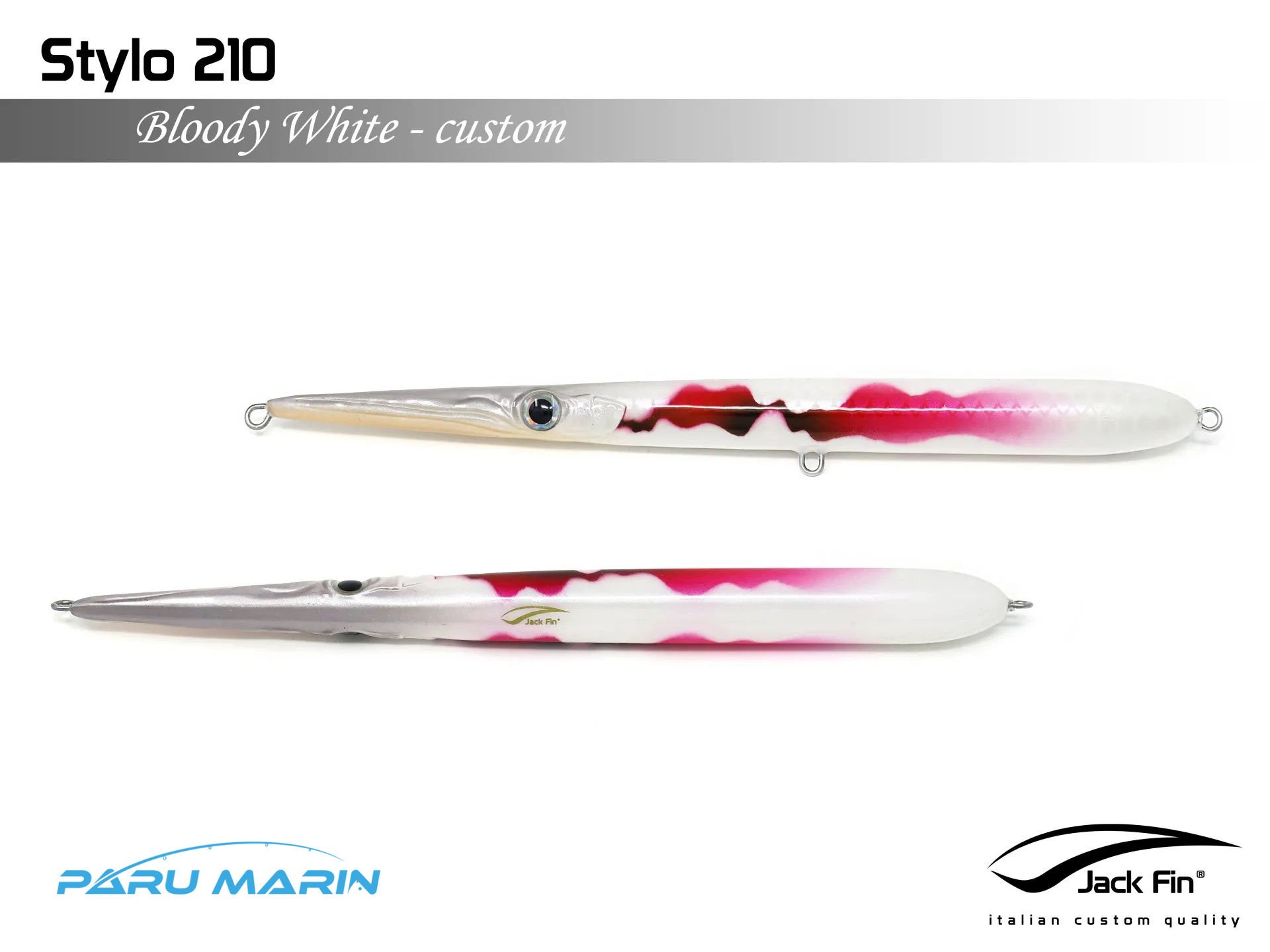 Jack Fin Stylo 210 Sahte Yem Bloody White \'\'Özel Renk\'\'