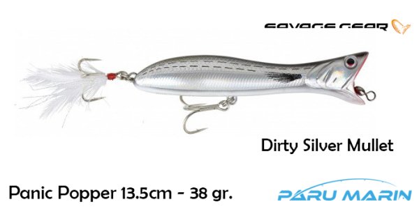 Savage gear Panic Popper 13.5cm 38g Suni Yem Dirty Silver Mullet