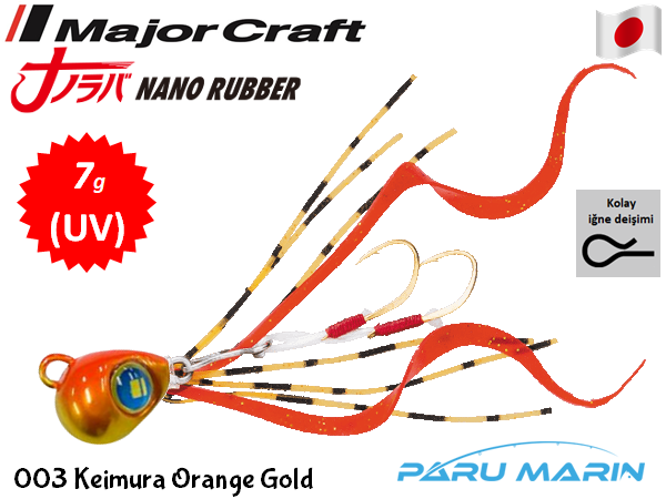 Major Craft Nano Rubber 7gr. 003 Keimura Orange Gold UV
