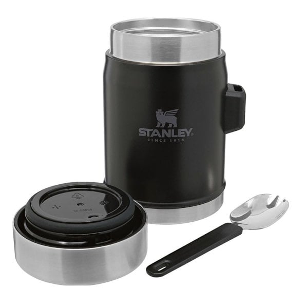 Stanley Klasik Paslanmaz Çelik Yemek Termosu Kaşıklı 0,40 LT SİYAH