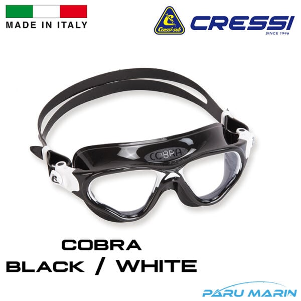 Cressi Cobra Black / White Yüzücü Gözlüğü