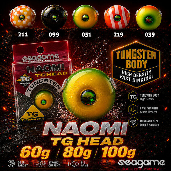 SEAGAME NAOMI TUNGSTEN 100gr.  #219 ORANGE STRIPE WHITE