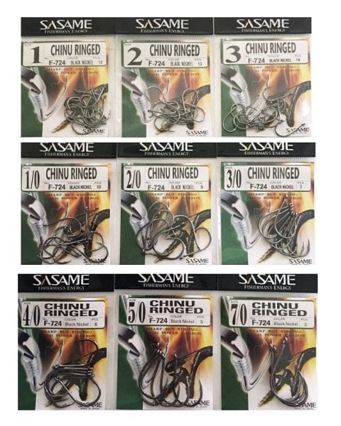 Sasame F-724 Chinu Ringed Olta İğnesi Siyah 5-0