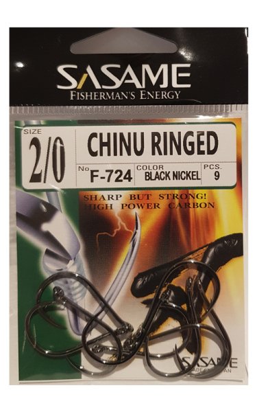 Sasame F-724 Chinu Ringed Olta İğnesi Siyah 2-0