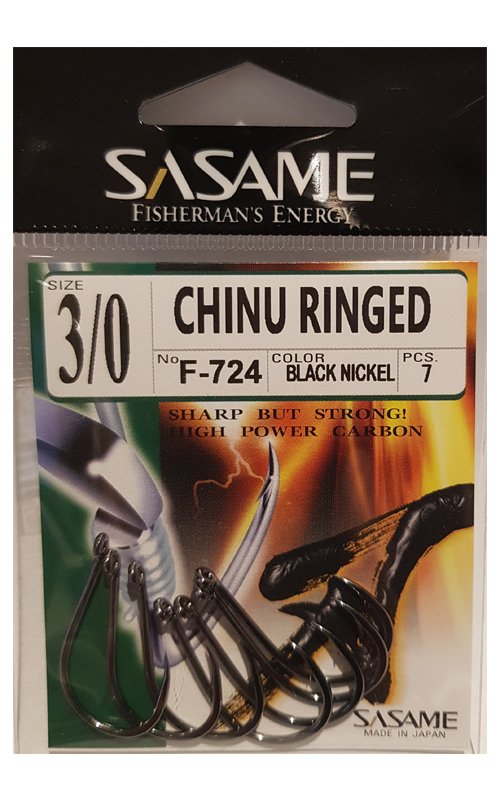 Sasame F-724 Chinu Ringed Olta İğnesi Siyah 3-0