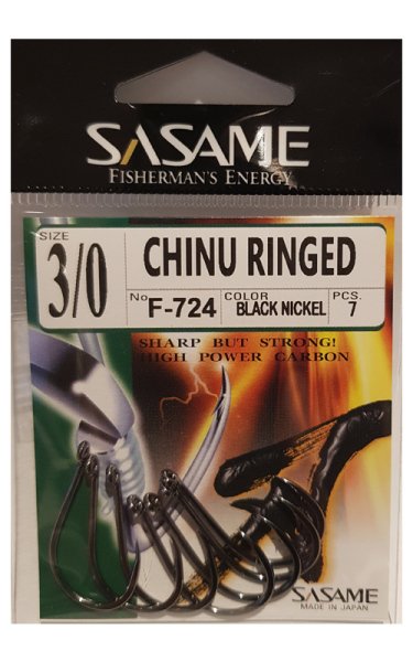 Sasame F-724 Chinu Ringed Olta İğnesi Siyah 3-0