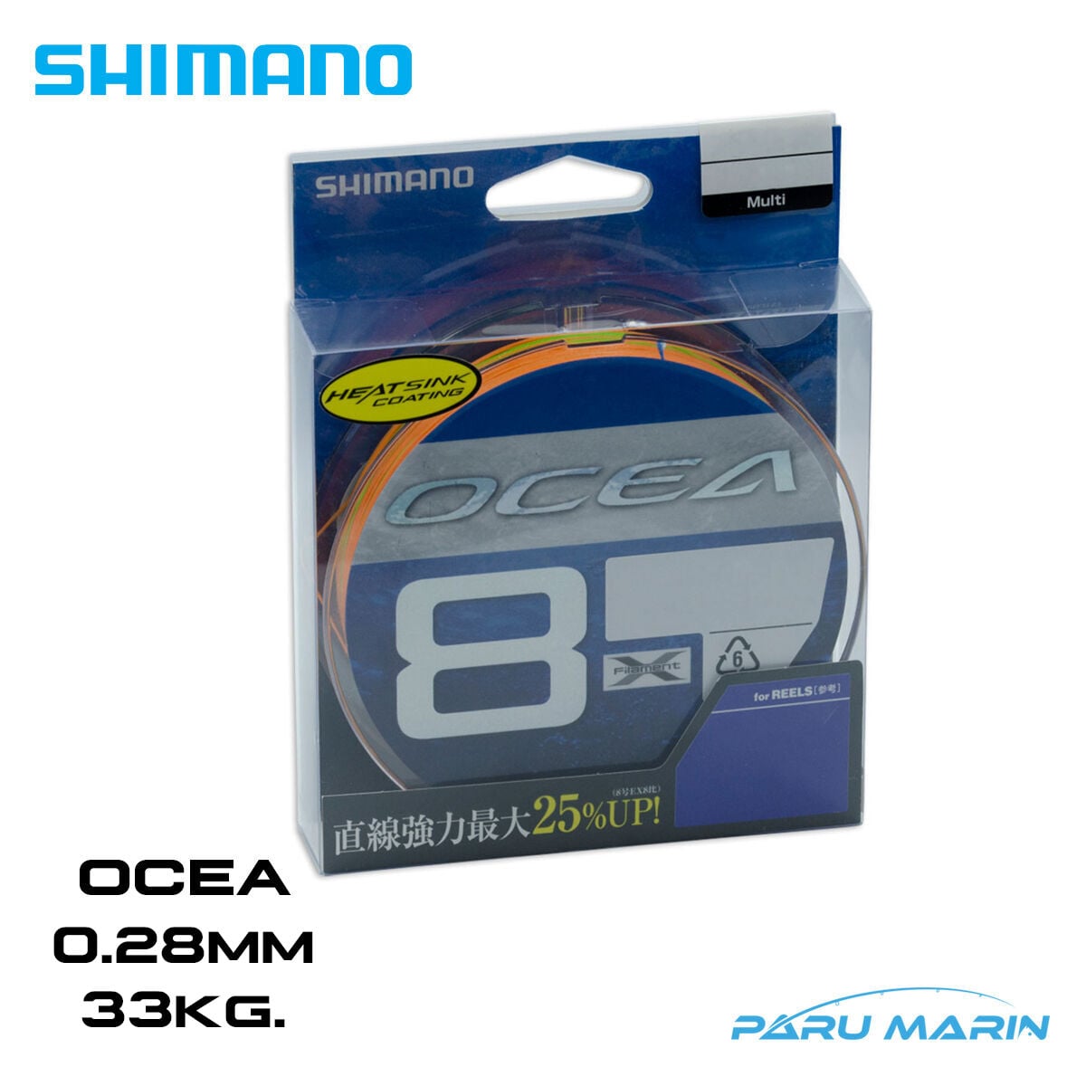 Shimano Ocea Braid 8X İp Misina PE 4.0 0.28mm 33kg. 400mt. Multi