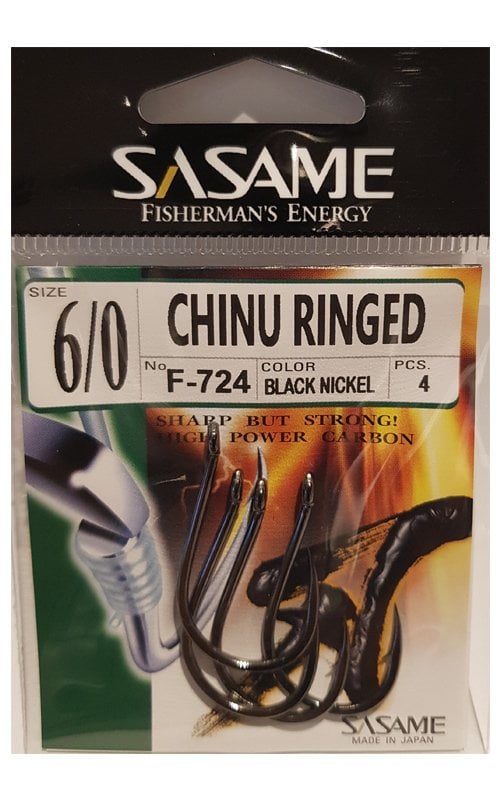 Sasame F-724 Chinu Ringed Olta İğnesi Siyah 6-0