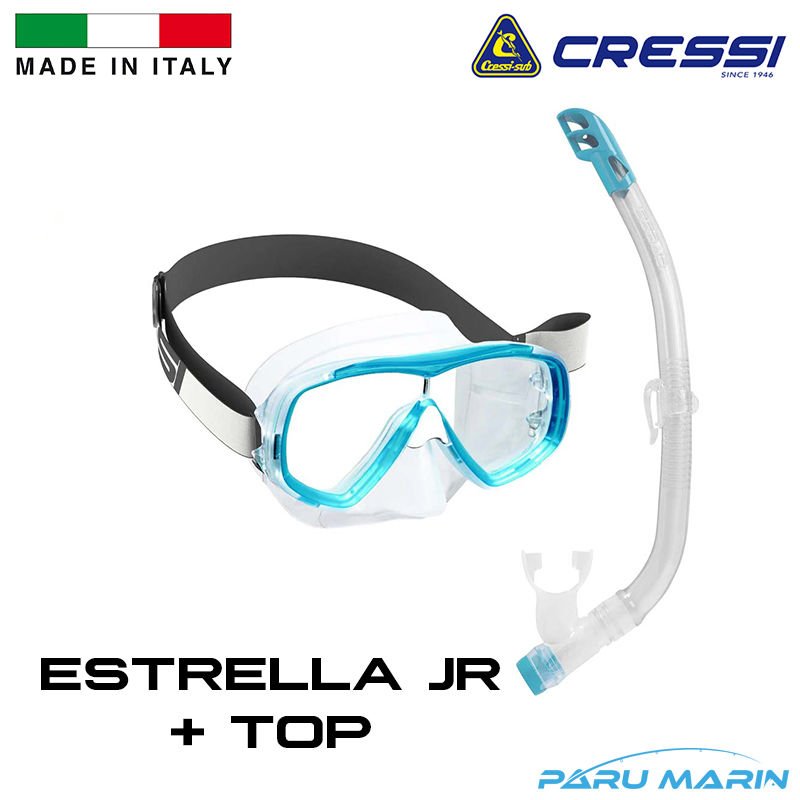 Cressi Combo Estrella JR. + Top 7-13 Yaş Dalış Seti Aquamarine