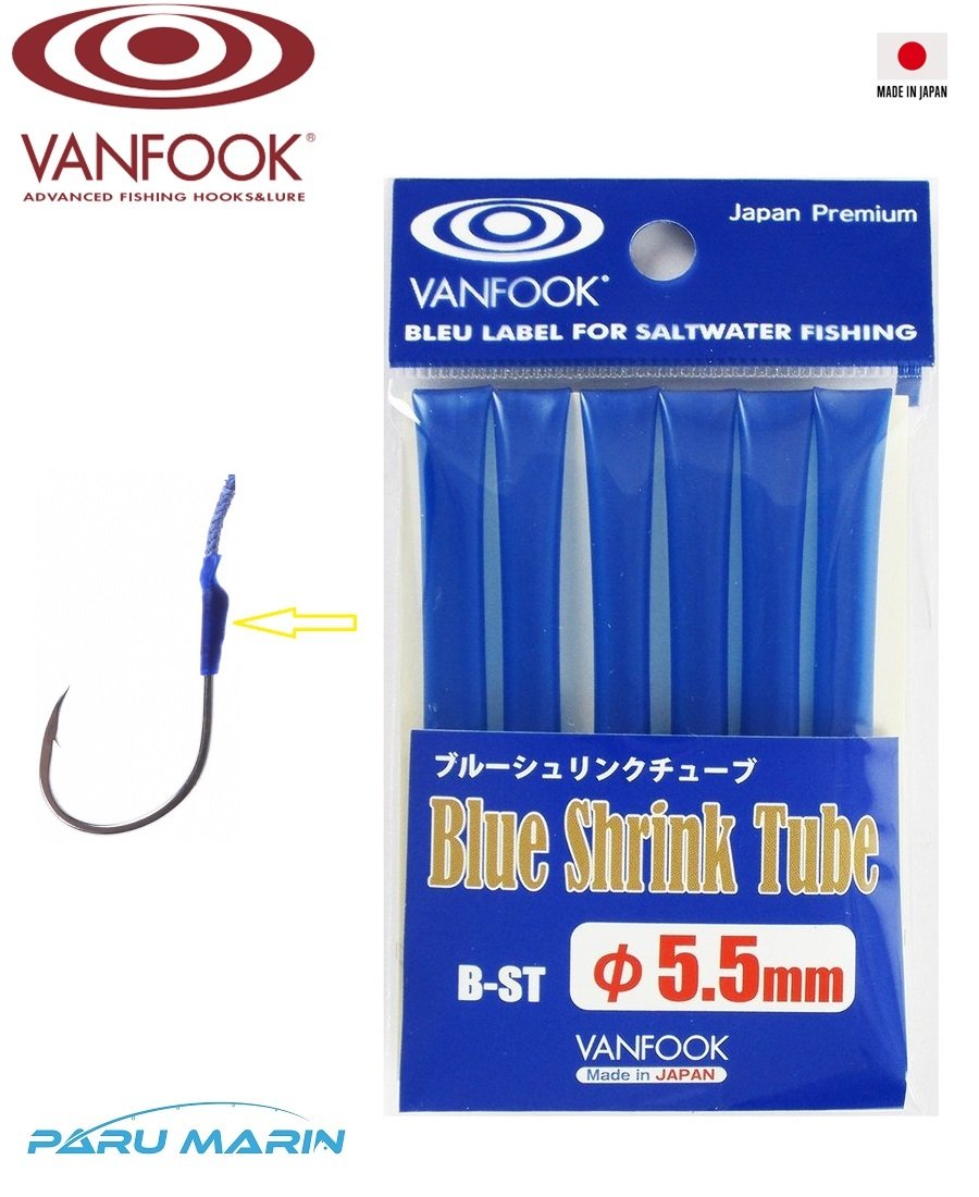 Vanfook B-ST Shrink Tube Asist İğne Makaronu 5.5mm 1mt. Mavi