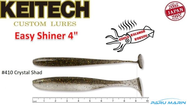 Keitech Easy Shiner 9cm-4'' #410 Crystal Shad
