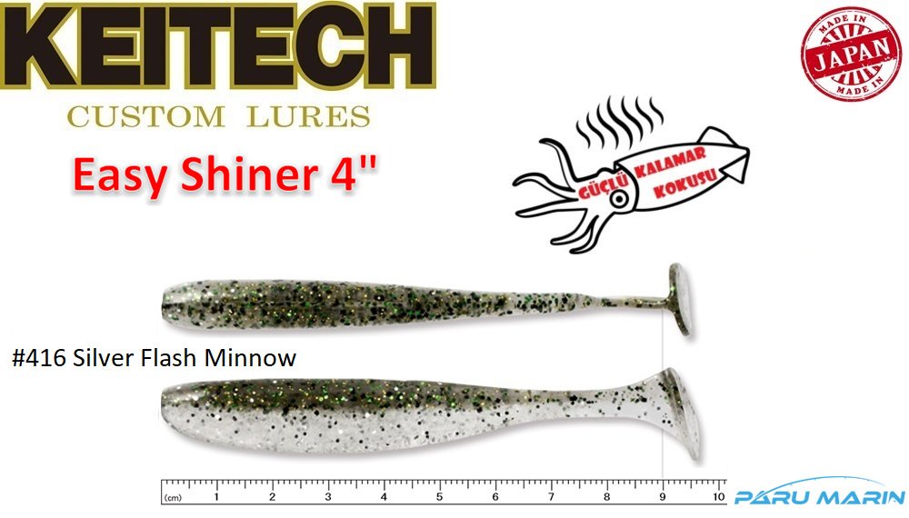 Keitech Easy Shiner 9cm-4'' #416 Silver Flash Minnow